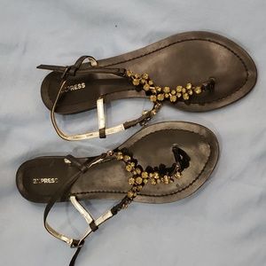 💥Express Sandals w/ Gold Gemstones - 9